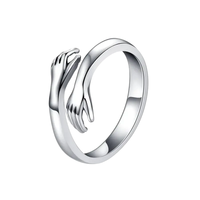 Silver Hug Ring Darcozza